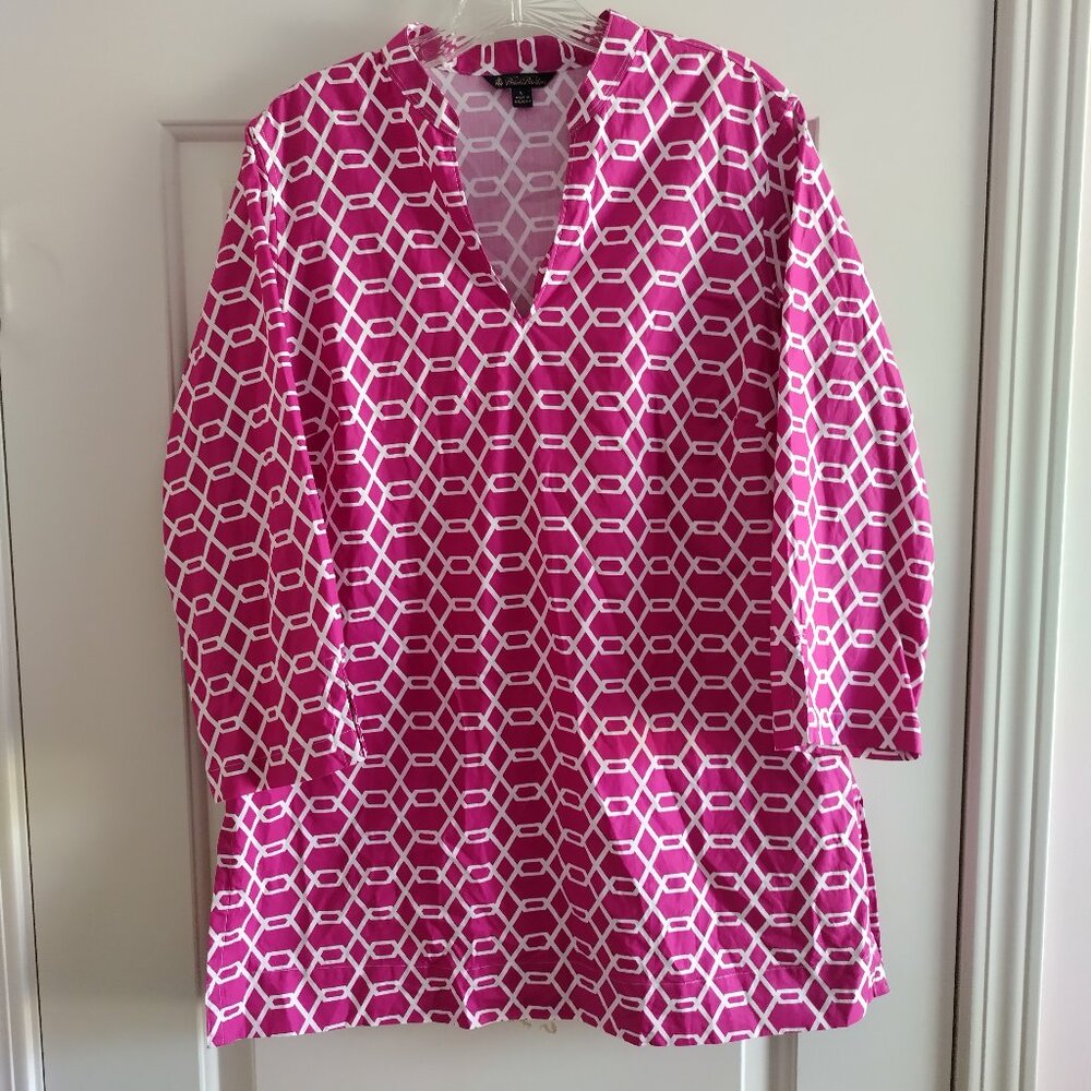 Brooks Brothers Women's Geometric Print Tunic Pink L